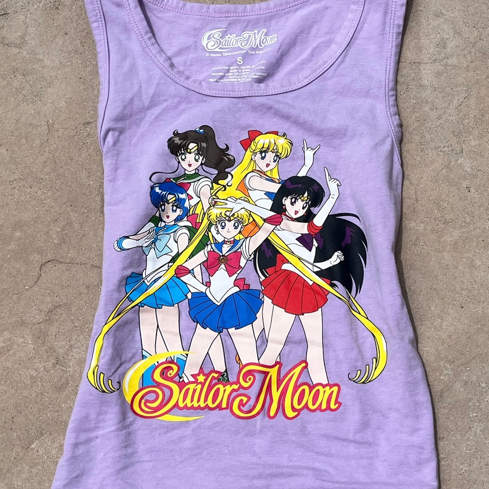 Vibrant Purple Sailor Moon Tank Top with Anime Design